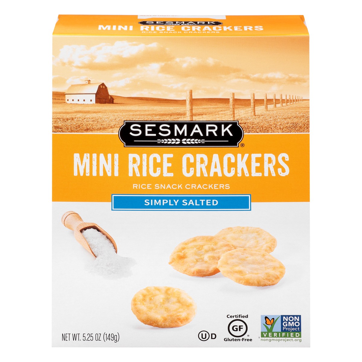 slide 1 of 1, Sesmark Savory Rice Minis Crisp Crackers Lightly Salted, 5.25 oz