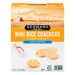 Sesmark Savory Rice Minis Crisp Crackers Lightly Salted