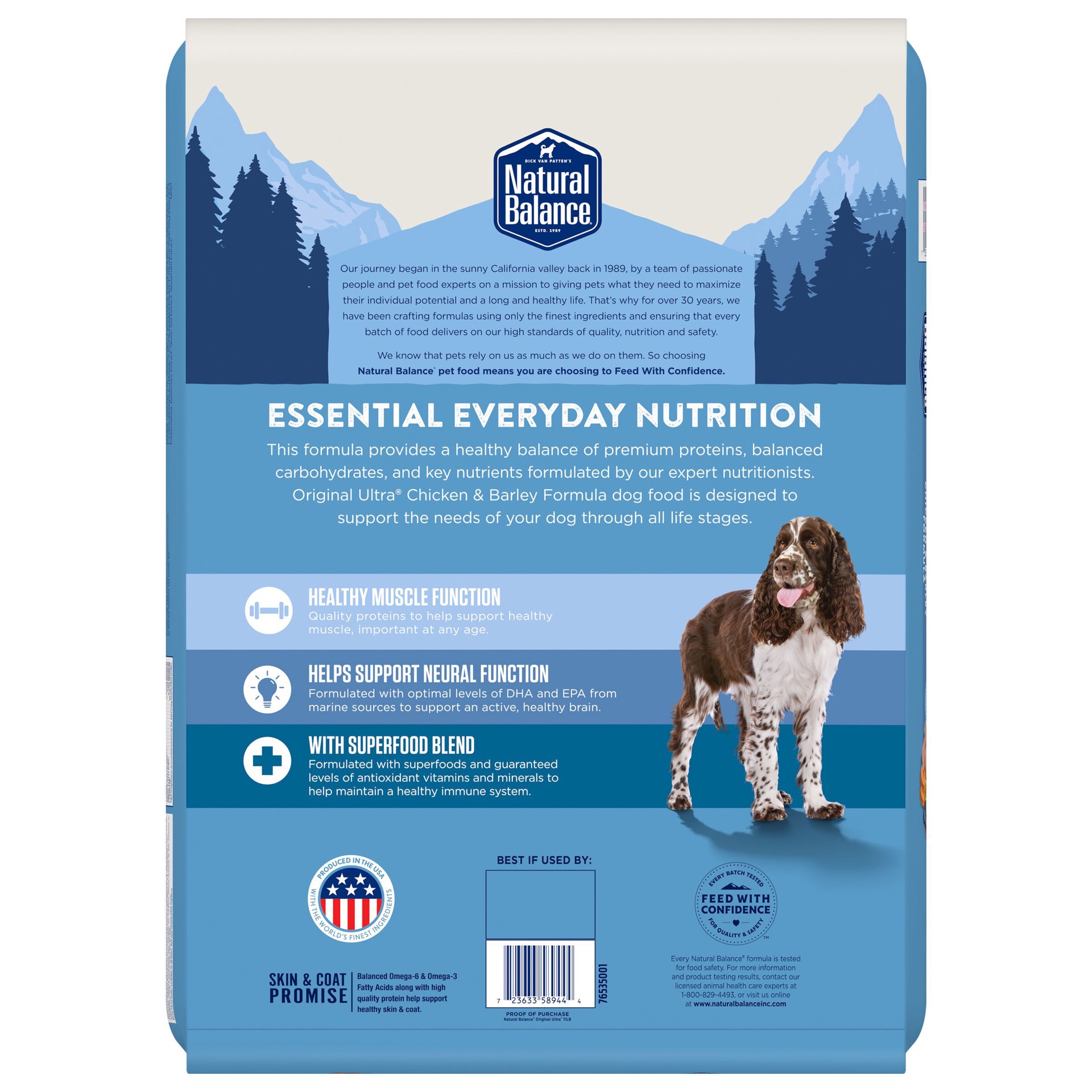 slide 3 of 5, Natural Balance Original Ultra Chicken & Barley Formula Dry Dog Food, 11lb. Bag, 11 lb