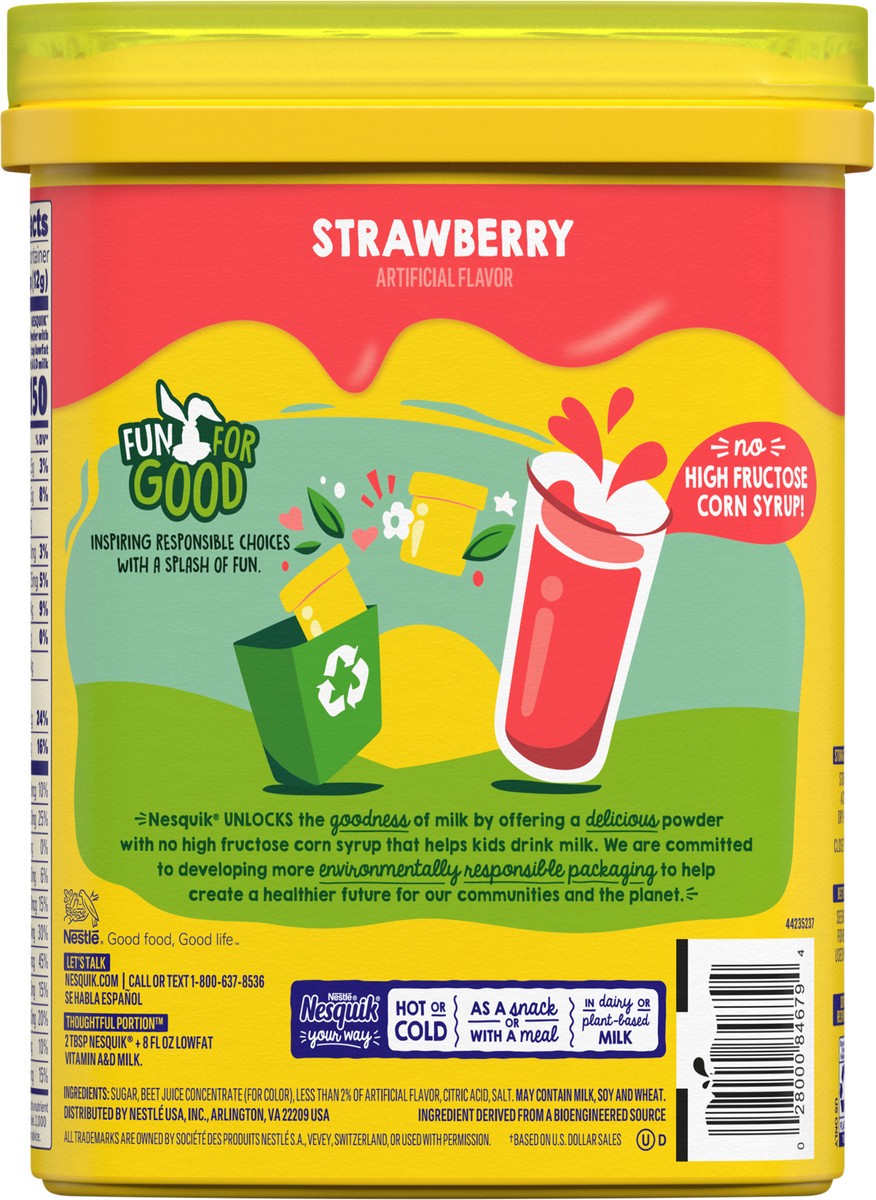 slide 6 of 8, Nesquik Strawberry Flavor Powder Drink Mix Canister - 18.7 oz, 18.7 oz