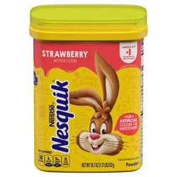 NESQUIK Strawberry Flavor Powder Drink Mix Canister 18.7 oz.