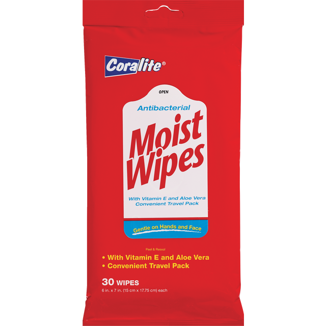 slide 1 of 1, Coralite Antibacterial Moist Wipes, 1 ct