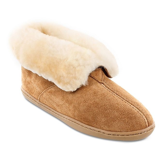 slide 1 of 3, Minnetonka Sheepskin Size 8W Women's Ankle Boot - Golden Tan, 1 ct