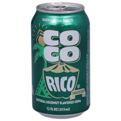 Coco Rico Natural Coconut Flavored Soda, 6 Each