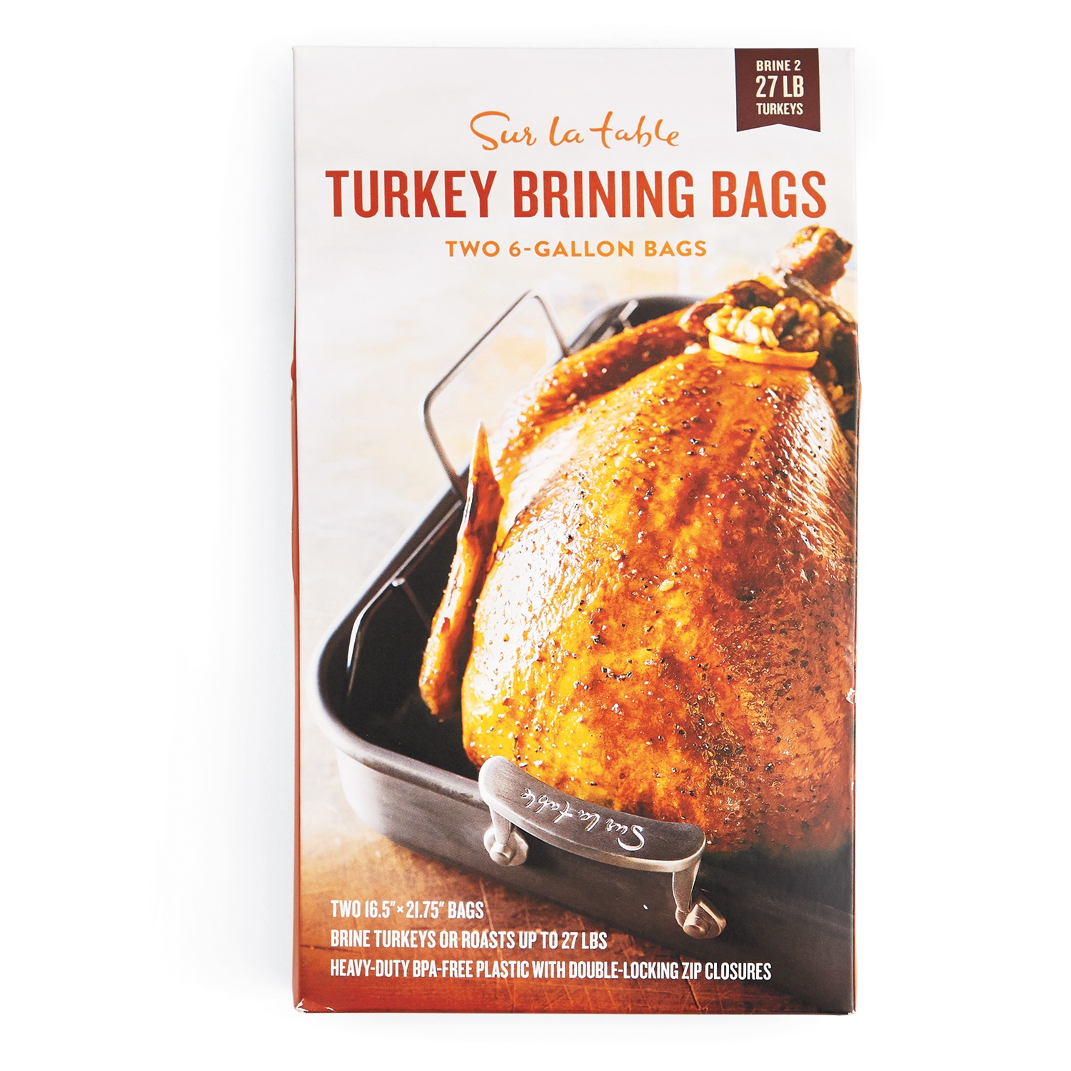 slide 1 of 1, Sur La Table Turkey Brining Bags, 2 ct