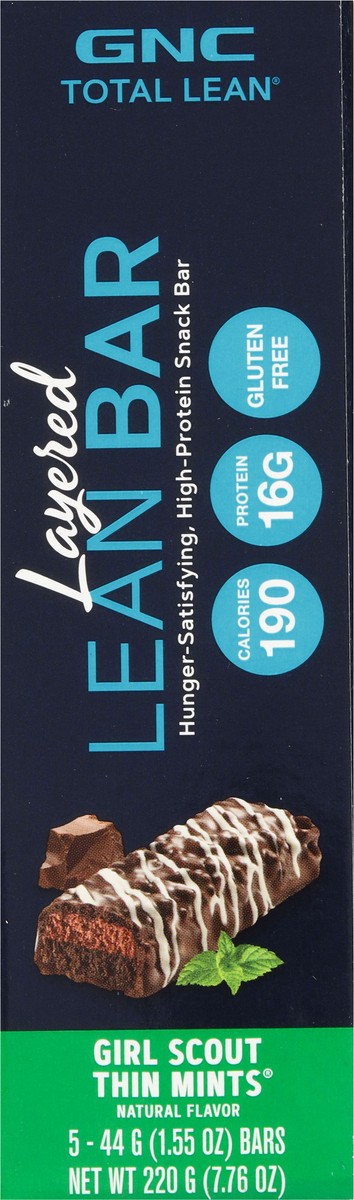 slide 2 of 9, GNC Total Lean Layered Girl Scout Thin Mints Lean Bar 5 - 1.55 oz Bars, 5 ct