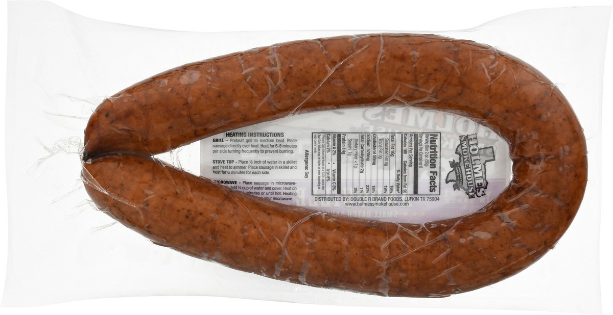 slide 2 of 14, Holmes Smokehouse Pecan Smoked Small Batch Andouille Sausage 12 oz, 12 oz