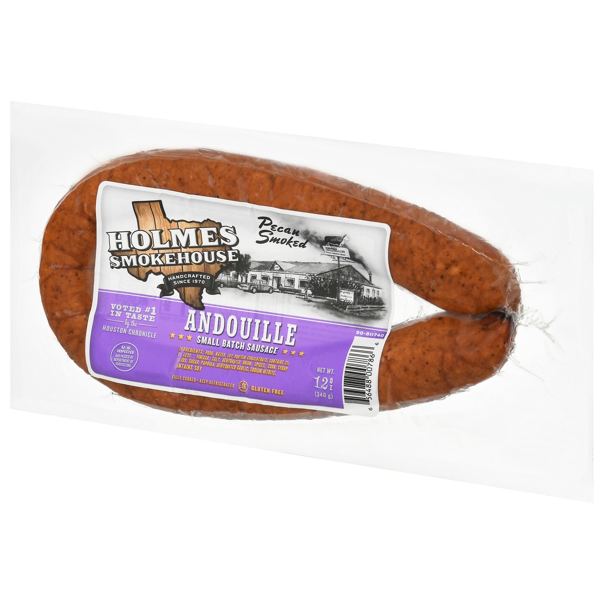 slide 13 of 14, Holmes Smokehouse Pecan Smoked Small Batch Andouille Sausage 12 oz, 12 oz