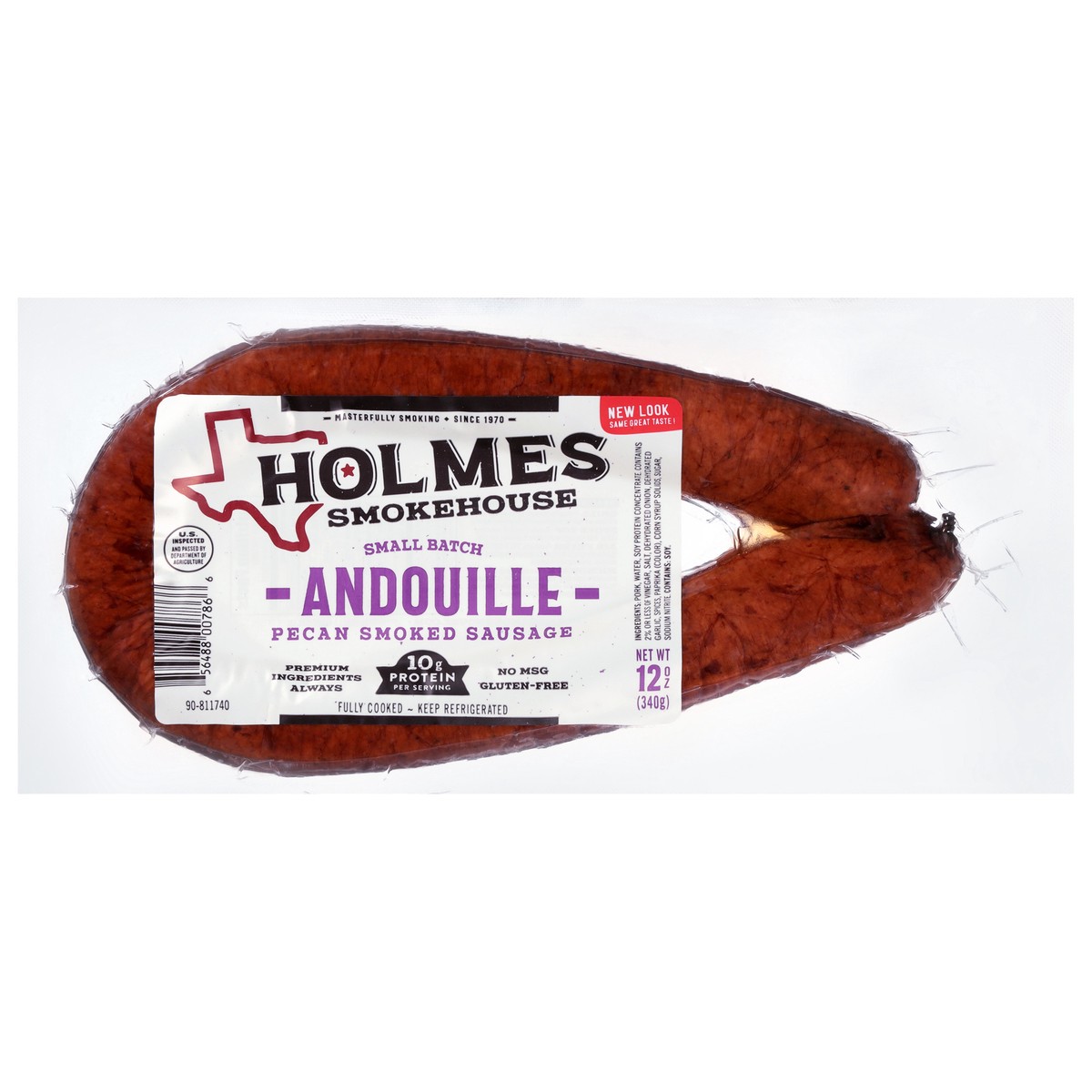 slide 1 of 14, Holmes Smokehouse Pecan Smoked Andouille Sausage 12 oz, 12 oz