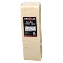 slide 1 of 1, Brickman's White Cheddar Sharp, per lb