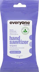 Everyone Lavender + Aloe Hand Sanitizer Wipes 15 ea
