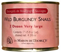 La Maison De L'Escargot 2 Dozen Large Wild Burgundy Snails