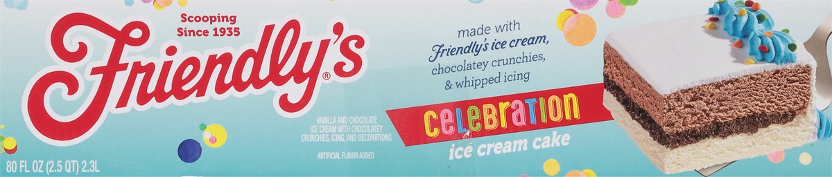 slide 13 of 14, Friendly's Celebration Blue Sheet Ice Cream Cake with Confetti - 80 Fl Oz, 80 fl oz