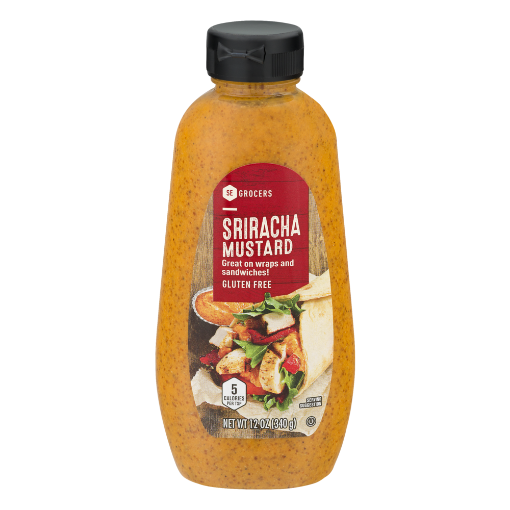 slide 1 of 1, SE Grocers Mustard Sriracha, 12 oz
