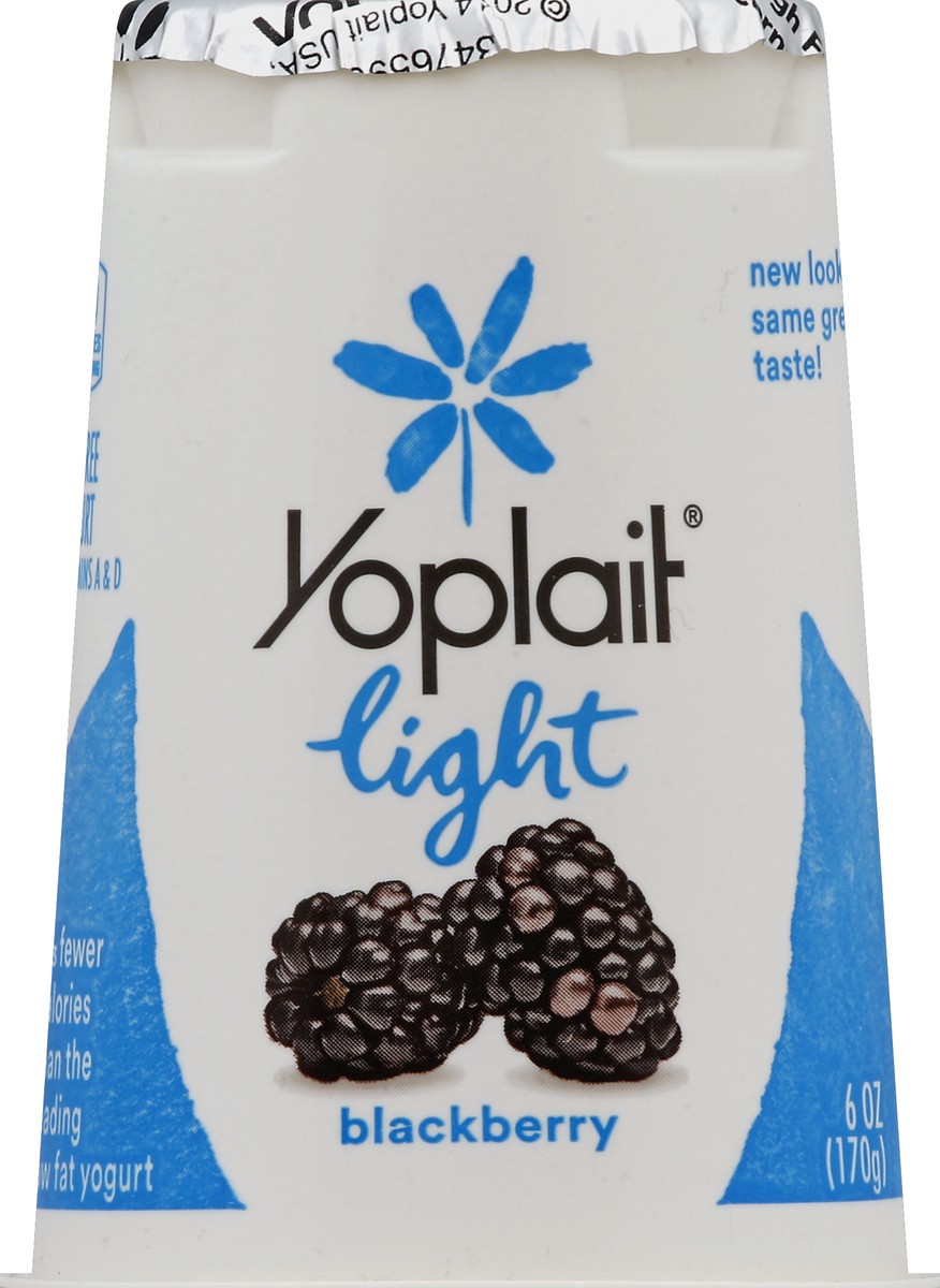 slide 4 of 5, Yoplait Light Blackberry Fat Free Yogurt Cup, 6 oz