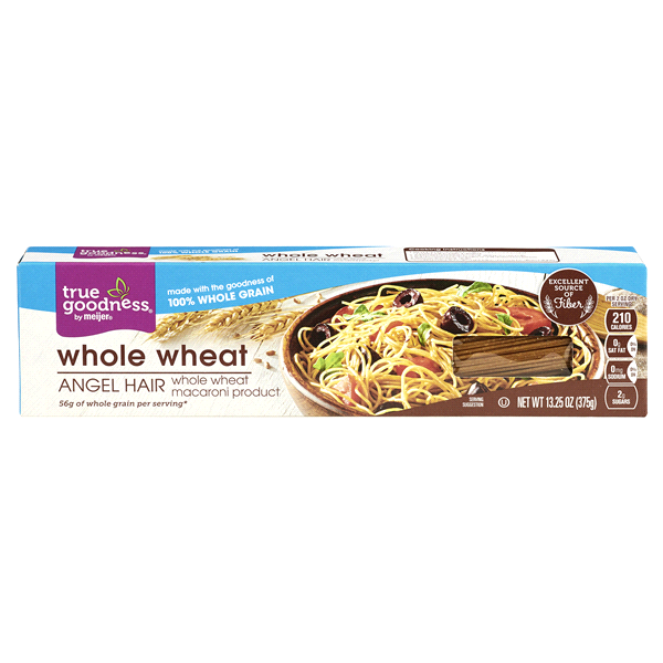 slide 1 of 4, True Goodness Whole Wheat Angel Hair Pasta, 13.25 oz