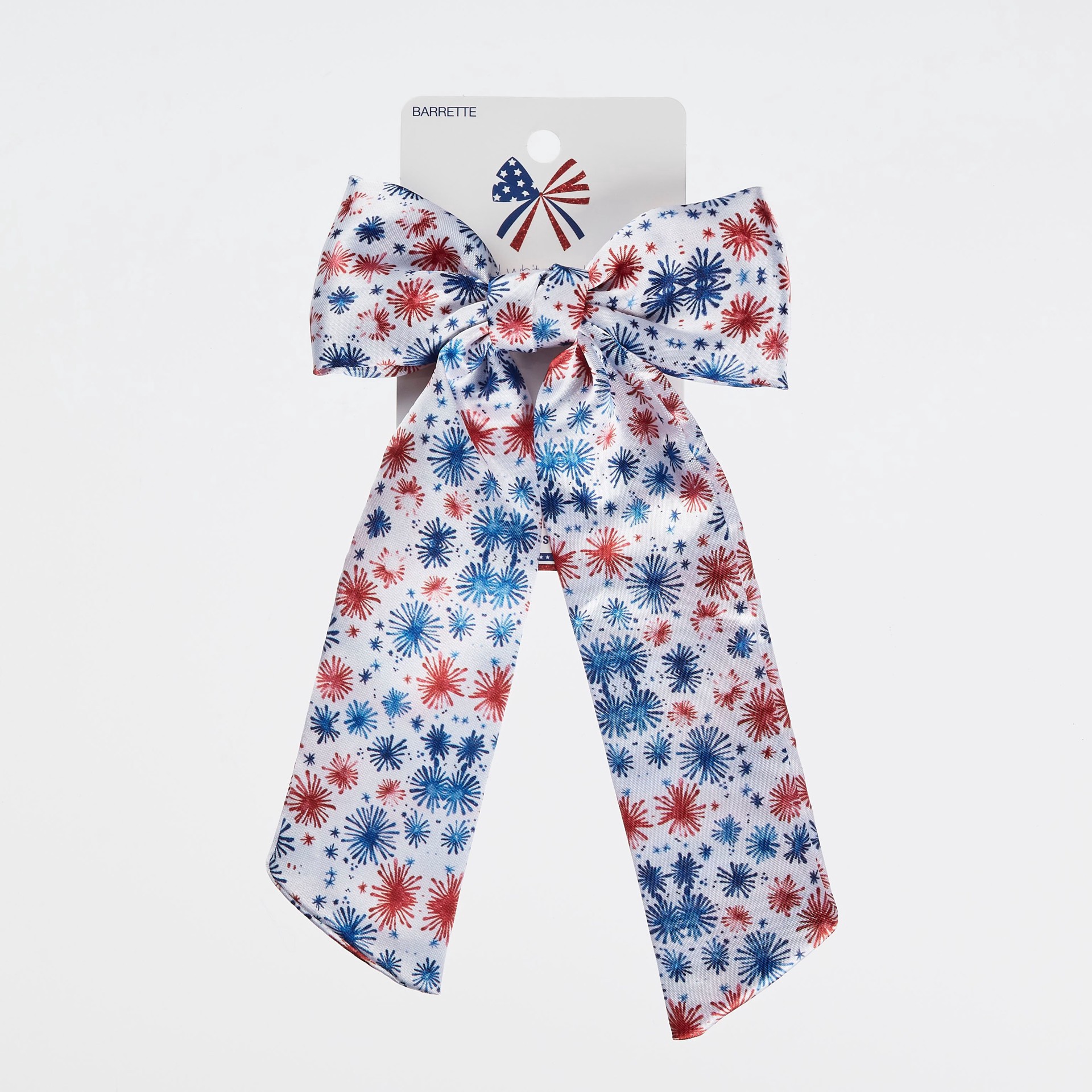 slide 1 of 1, scünci Scunci Fireworks Bow Barrette, 1 Ct, 1 ct