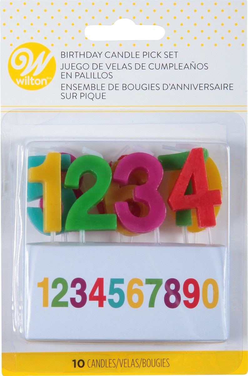 slide 11 of 11, Wilton Birthday Candle Pick Set 10 ea, 10 ct