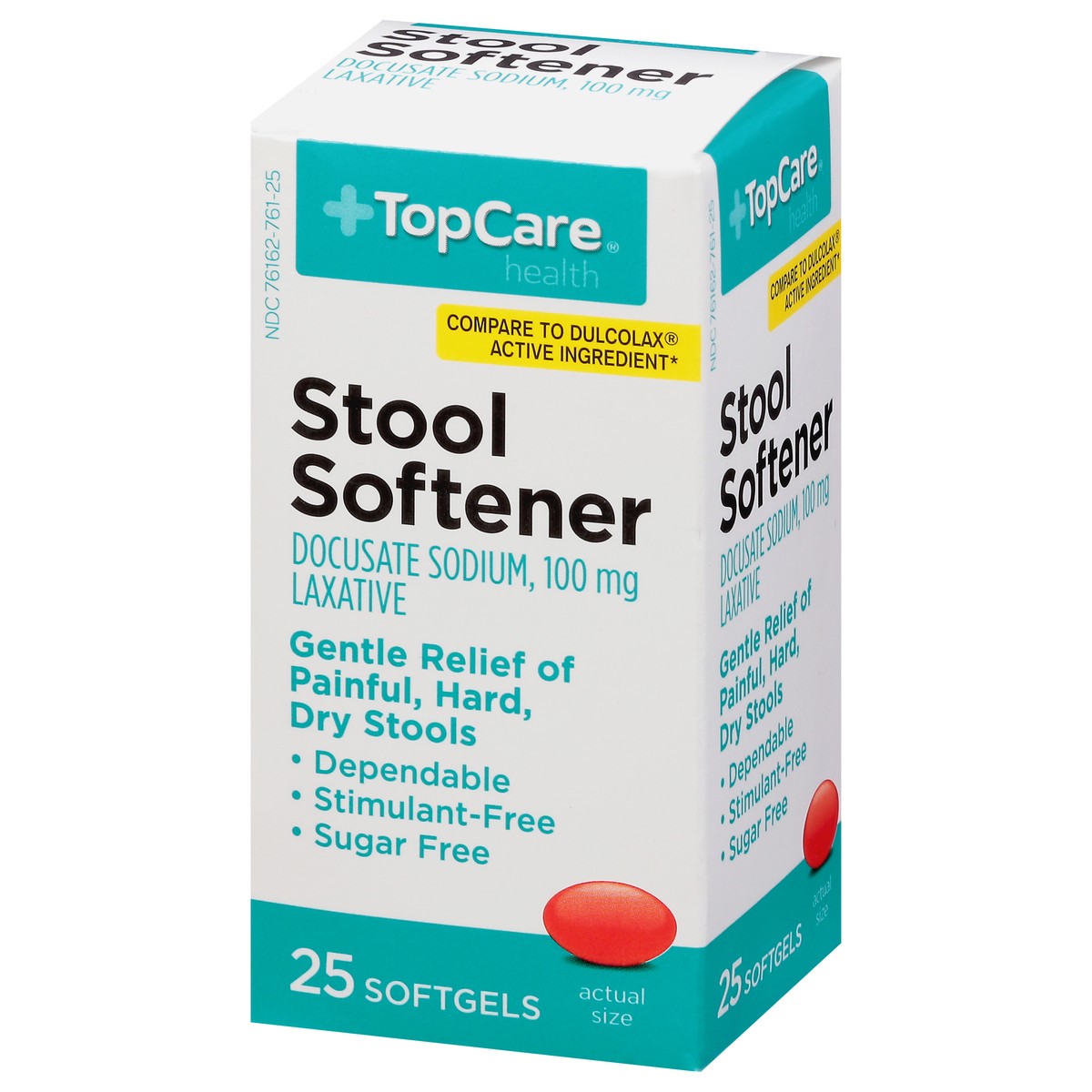 slide 3 of 9, TopCare Stool Softener, 25 ct