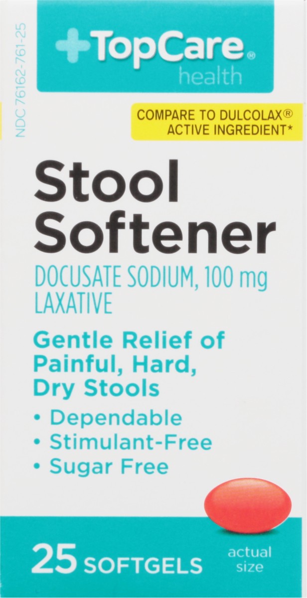 slide 8 of 9, TopCare Stool Softener, 25 ct