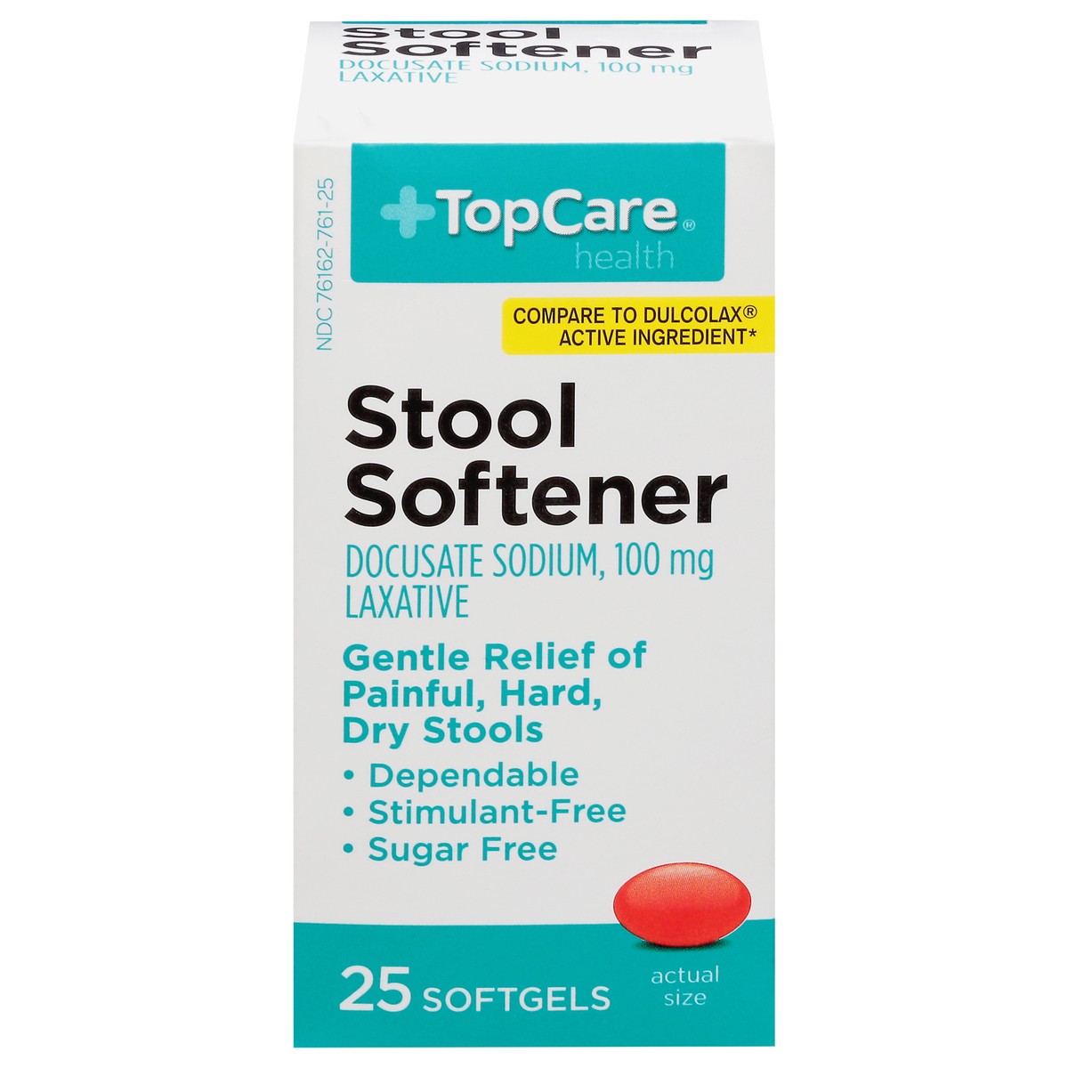 slide 1 of 9, TopCare Stool Softener, 25 ct