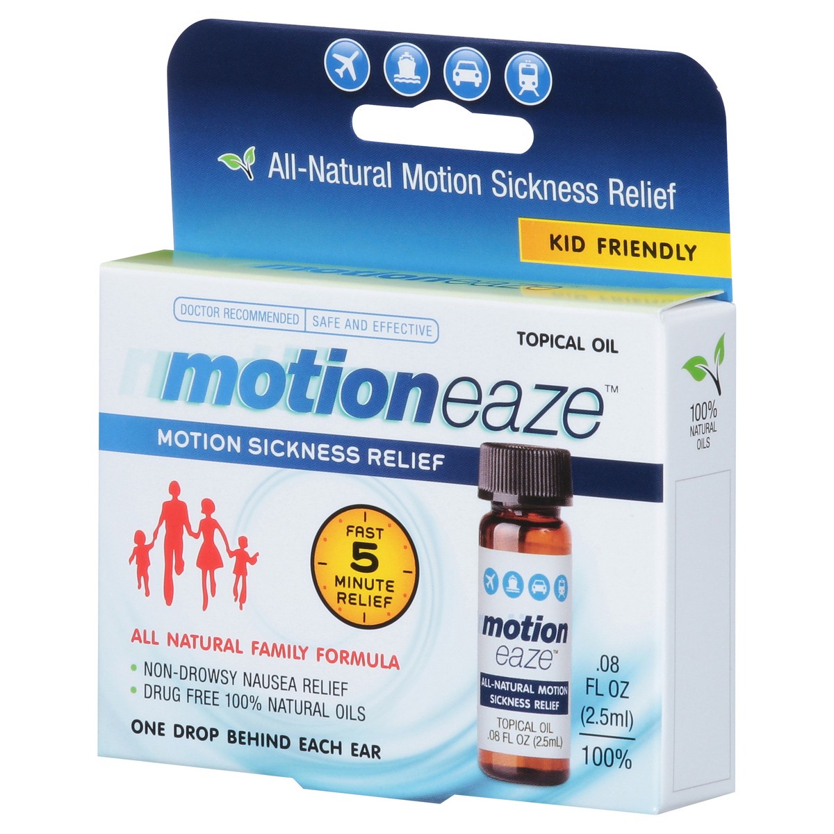 slide 11 of 13, Motioneaze Topical Oil Motion Sickness Relief 0.08 fl oz, 0.08 fl oz