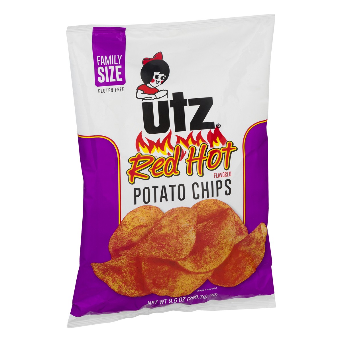 slide 3 of 9, Utz Family Size Red Hot Flavored Potato Chips 9.5 oz, 9.5 oz