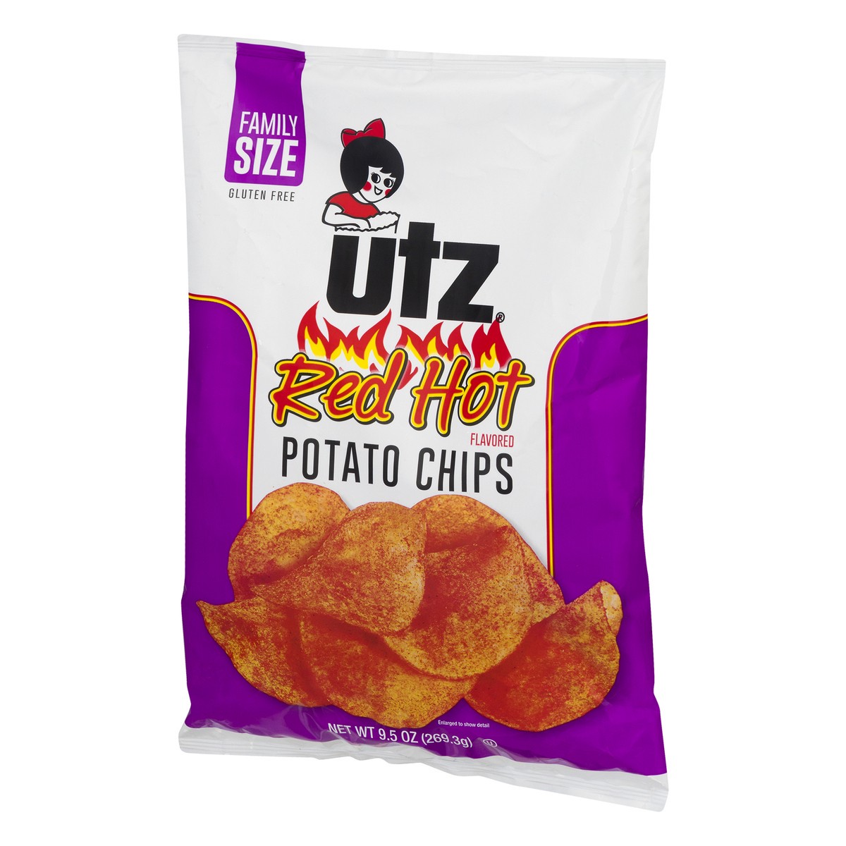 slide 5 of 9, Utz Family Size Red Hot Flavored Potato Chips 9.5 oz, 9.5 oz