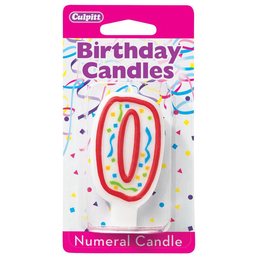 slide 1 of 1, Culpitt "0" Birthday Candle, 1 ct