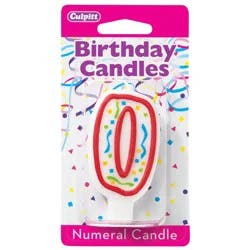 Culpitt "0" Birthday Candle