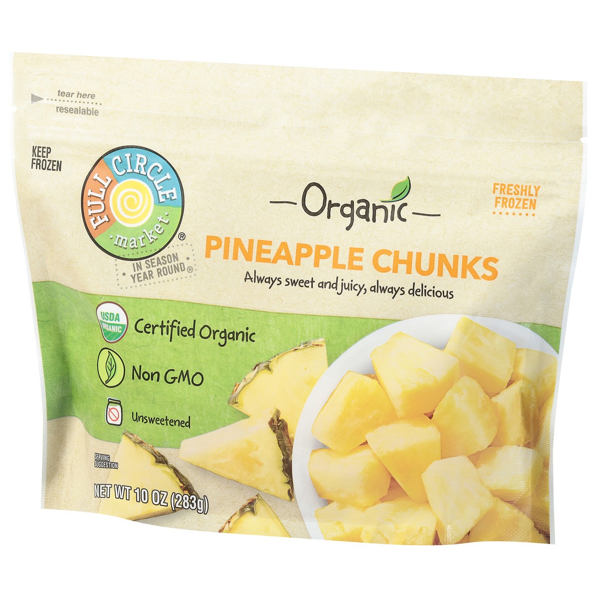 slide 3 of 9, Full Circle Organic Pineapple Chunks, 10 oz