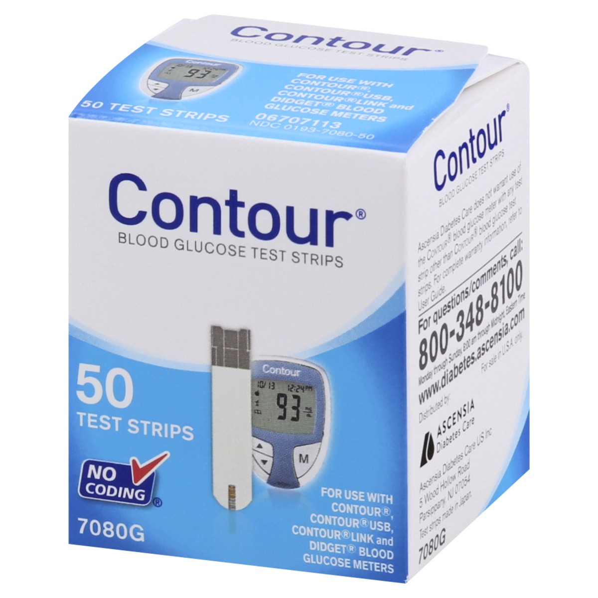 slide 3 of 9, Contour Blood Glucose Test Strips 50 ea, 50 ct