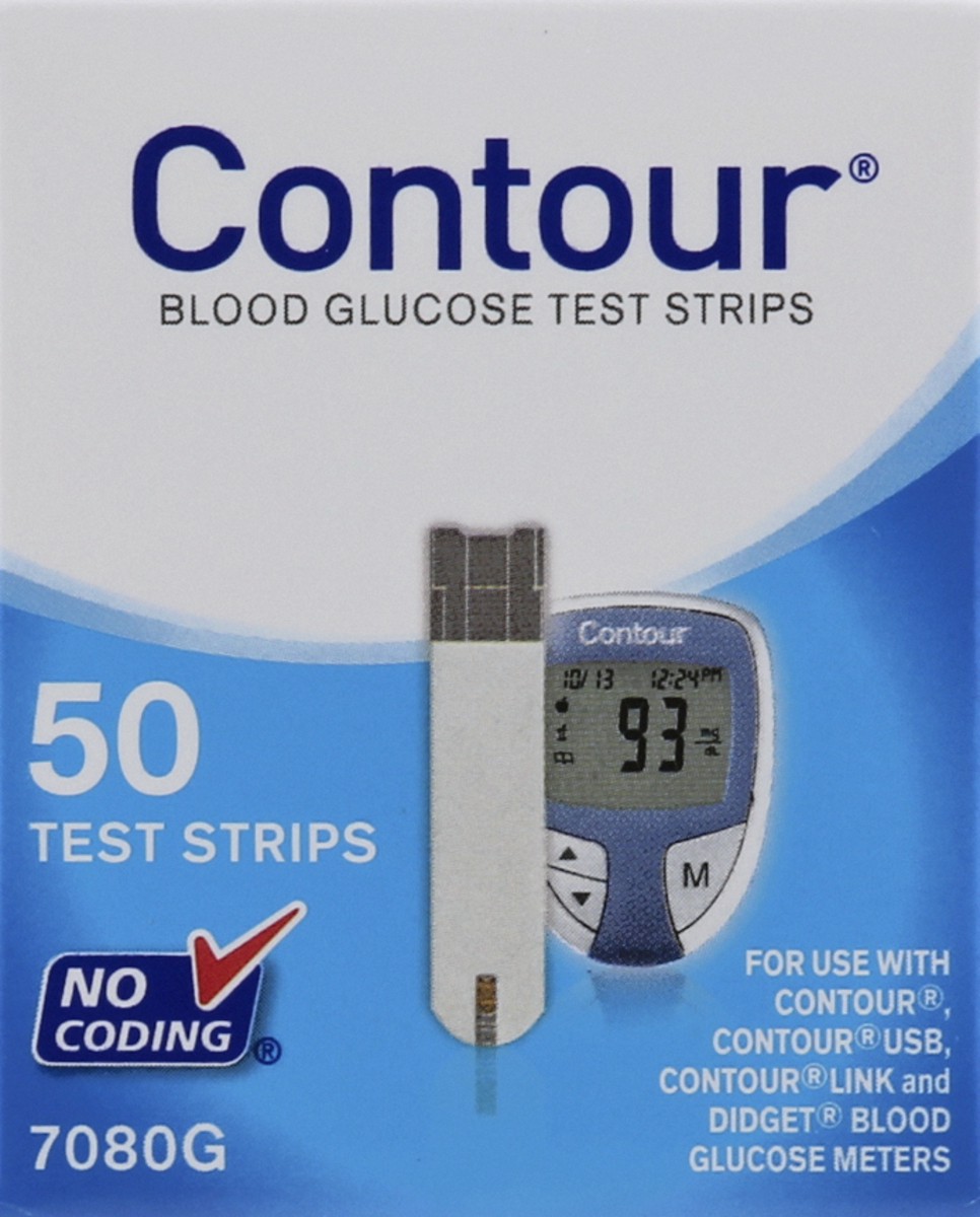 slide 6 of 9, Contour Blood Glucose Test Strips 50 ea, 50 ct