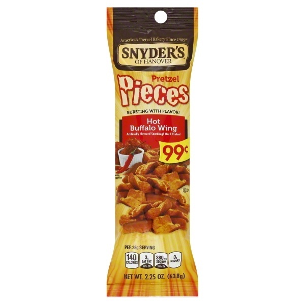 slide 1 of 1, Snyder's of Hanover Hot Buffalo Wing Mini Pretzels, 2.25 oz