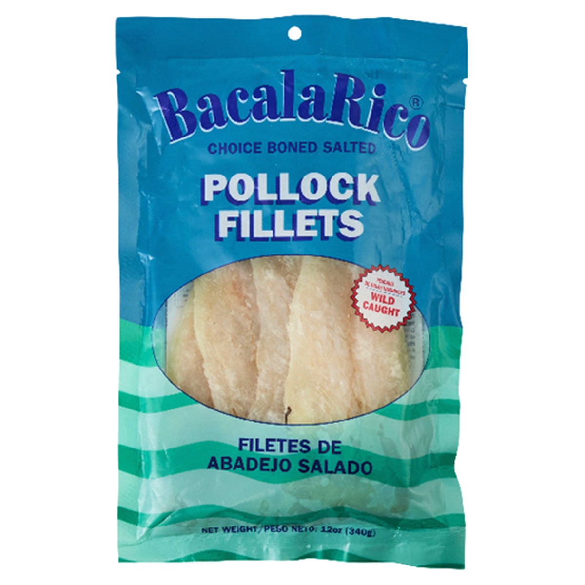 slide 1 of 1, Bacala Rico Bacalarico Salted Pollock Fillets., 12 oz