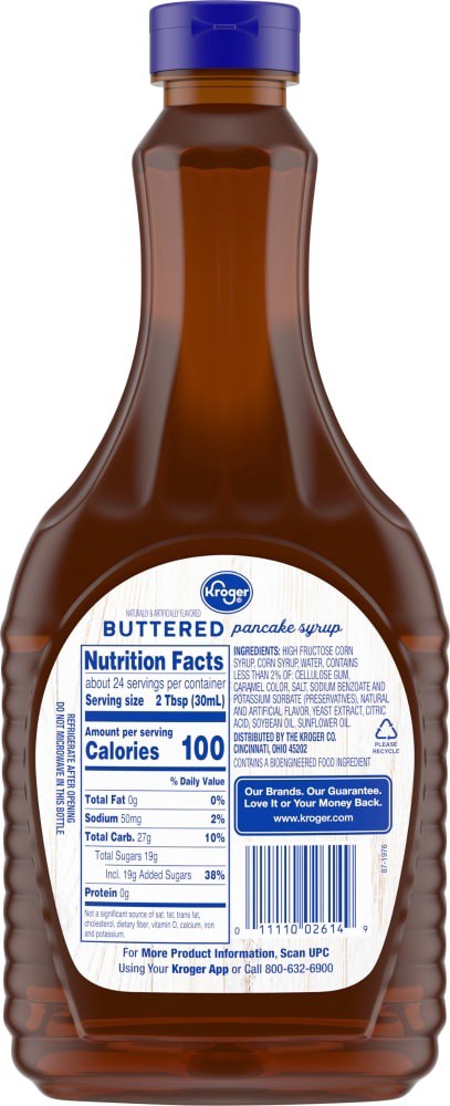 slide 3 of 4, Kroger Butter Flavored Pancake Syrup, 24 fl oz