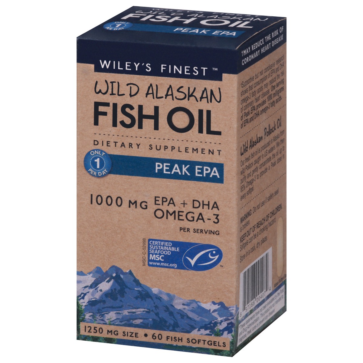 slide 3 of 9, Wiley's Finest Wild Alaskan Fish Oil Peak Epa, 60 ct