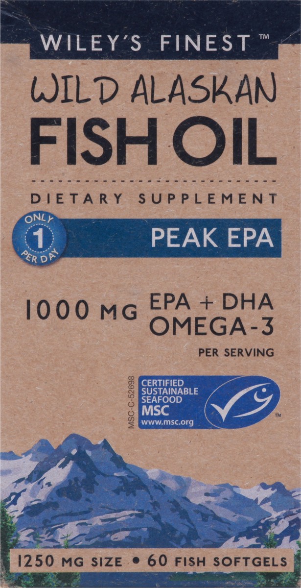 slide 6 of 9, Wiley's Finest Wild Alaskan Fish Oil Peak Epa, 60 ct