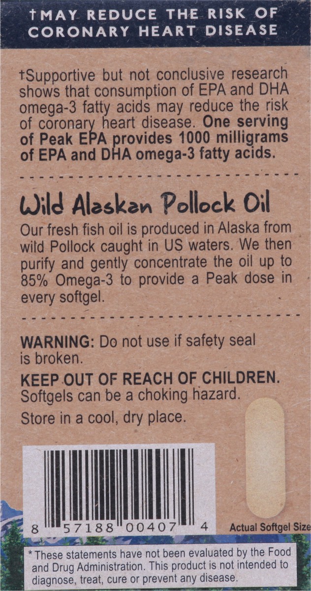 slide 8 of 9, Wiley's Finest Wild Alaskan Fish Oil Peak Epa, 60 ct