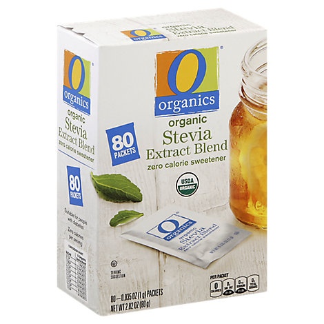 slide 1 of 1, O Organics Sweetener Stevia Packets, 80 ct