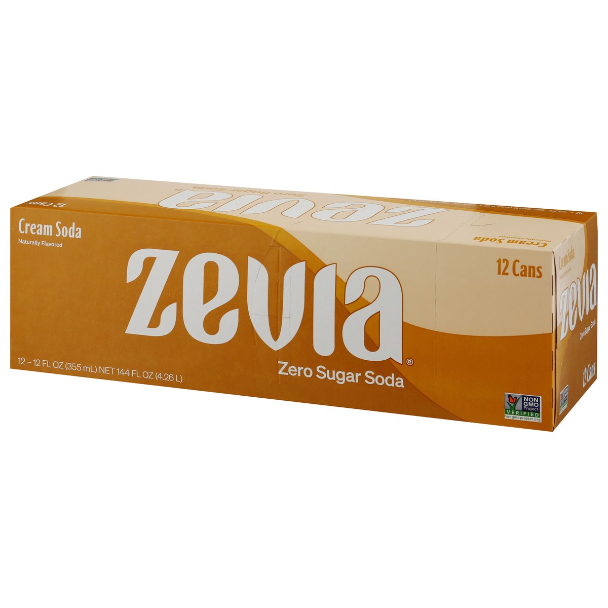 slide 4 of 9, Zevia Cream Zero Calorie Soda - 144 fl oz, 144 fl oz