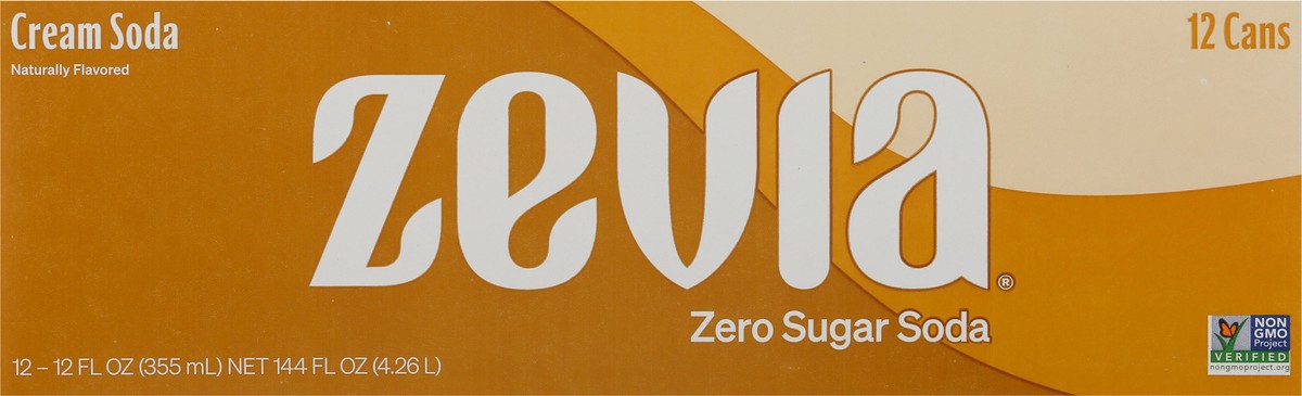 slide 8 of 9, Zevia Cream Zero Calorie Soda - 144 fl oz, 144 fl oz