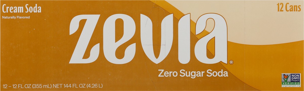 slide 2 of 9, Zevia Cream Zero Calorie Soda - 144 fl oz, 144 fl oz