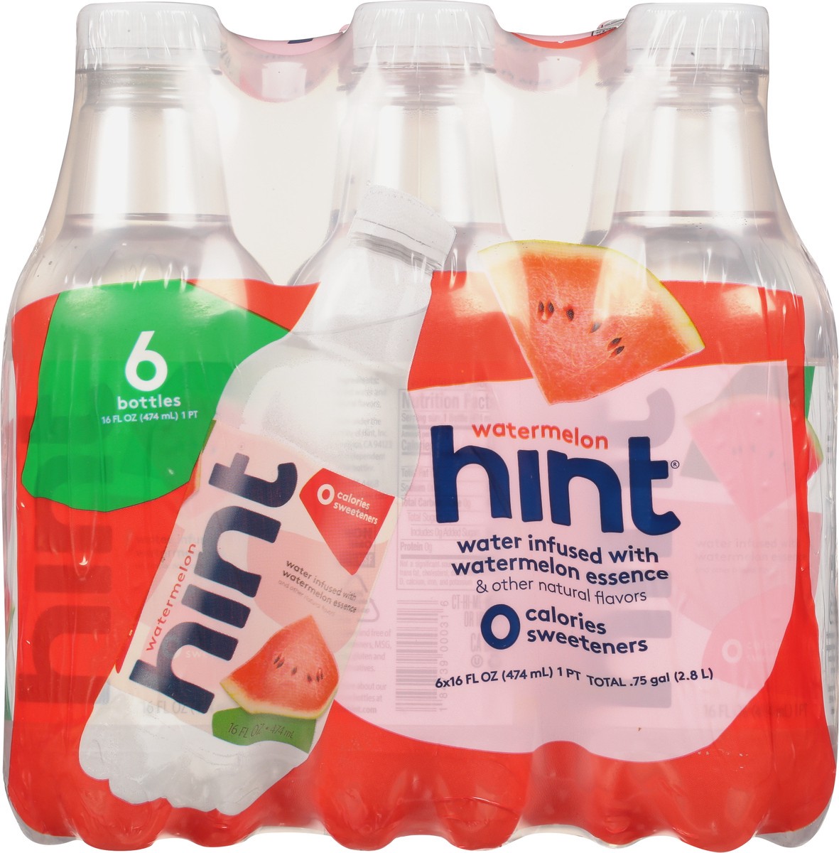 slide 11 of 13, Hint Watermelon Water 6 - 16 fl oz Bottles, 6 ct