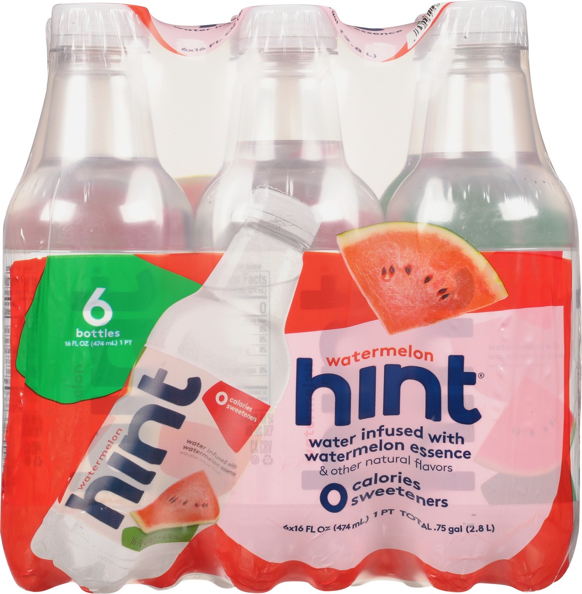 slide 1 of 13, Hint Watermelon Water 6 - 16 fl oz Bottles, 6 ct