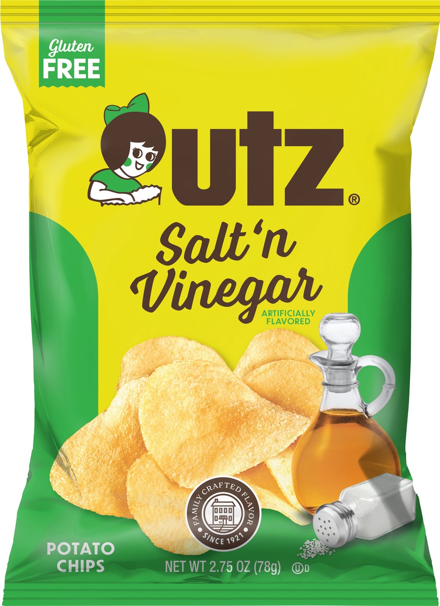 slide 7 of 7, Utz Salt & Vinegar Potato Chips, 1 ct