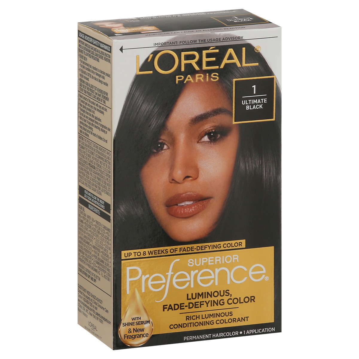 slide 4 of 9, L'Oréal Ultimate Black 1 Permanent Haircolor 1 ea, 1 ct
