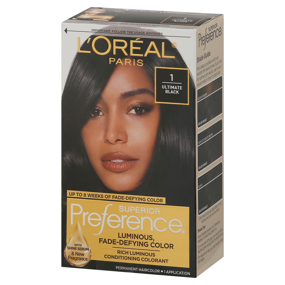 slide 3 of 9, L'Oréal Ultimate Black 1 Permanent Haircolor 1 ea, 1 ct