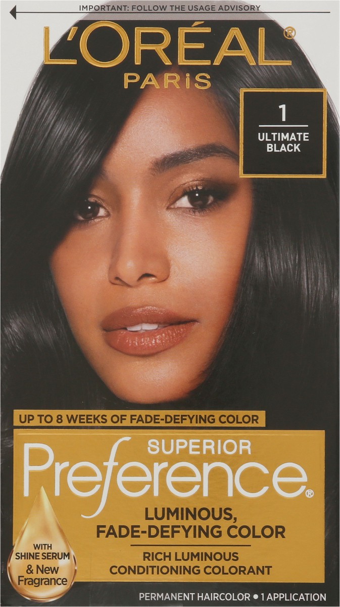 slide 9 of 9, L'Oréal Ultimate Black 1 Permanent Haircolor 1 ea, 1 ct