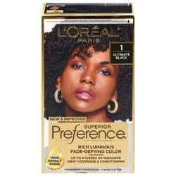 L'Oréal Ultimate Black 1 Permanent Haircolor 1 ea